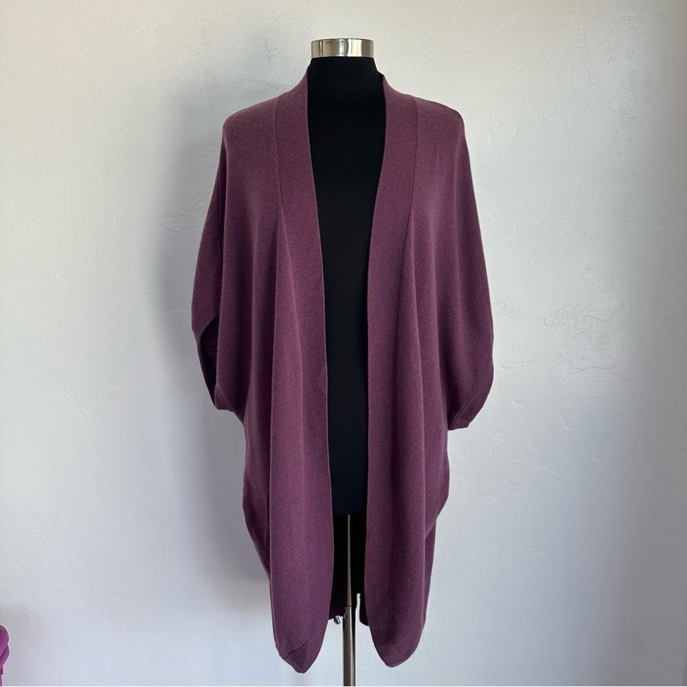 NWT KATHRYN McCARRON Isabel Cashmere Poncho Purple Size OS